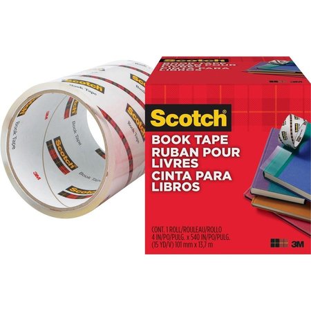 SCOTCH Tape, Book, Trans, 4"X15yd, Cl 8454